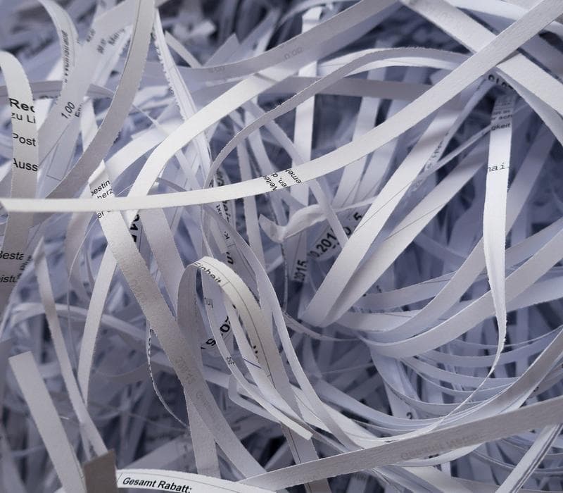 shredded paper